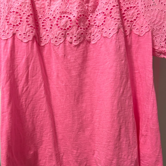 NWOT Lilly Pulitzer Taylin Eyelet Top Pink Shandy Size Small - Picture 8 of 13